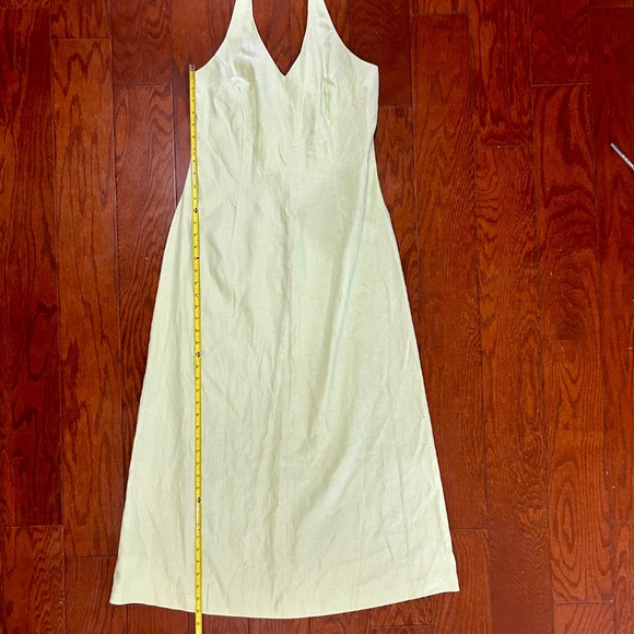 Vintage Laura Ashley Linen Halter Dress NWT mint lime geeen - Picture 4 of 7